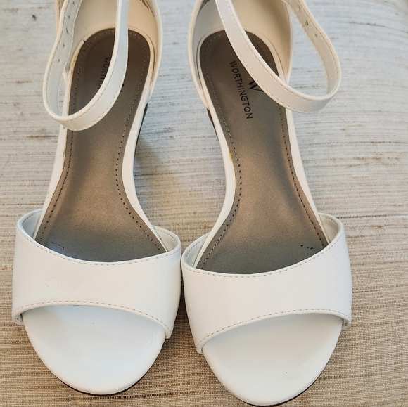 Worthington White Heeled Sandals - Picture 1 of 4